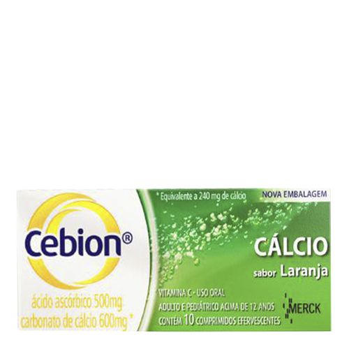Vitamina C Cebion Cálcio 500mg 10 Comprimidos Efervecentes