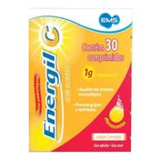 Vitamina C Energil C EMS Laranja 30 Comprimidos Efeverscentes