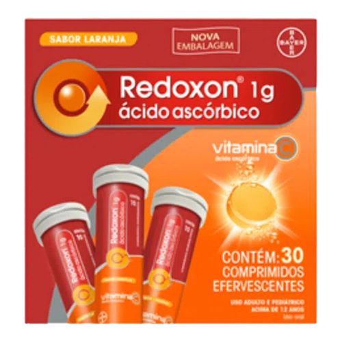 Vitamina C Redoxon 1g Laranja 30 Comprimidos Efervescentes