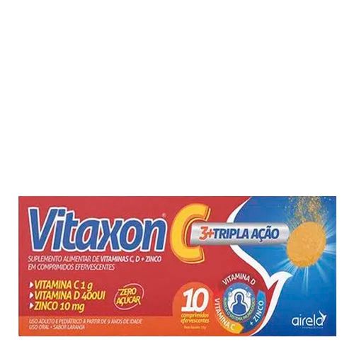 Vitamina C Vitaxon 3+ Tripla Ação 10 Comprimidos Vitamina C Vitaxon 3+ Tripla Ação 10 Comprimidos