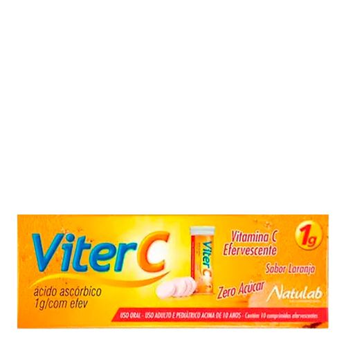 Vitamina C Viter C 1g Natulab 10 Comprimidos Efervescentes Vitamina C Viter C 1g Natulab 10 Comprimidos Efervescentes
