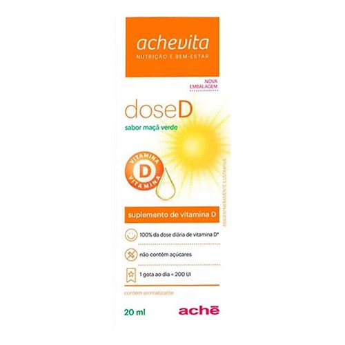 Vitamina D Dose D 200UI Aché Maçã Verde 20ml Vitamina D Dose D 200UI Aché Maçã Verde 20ml