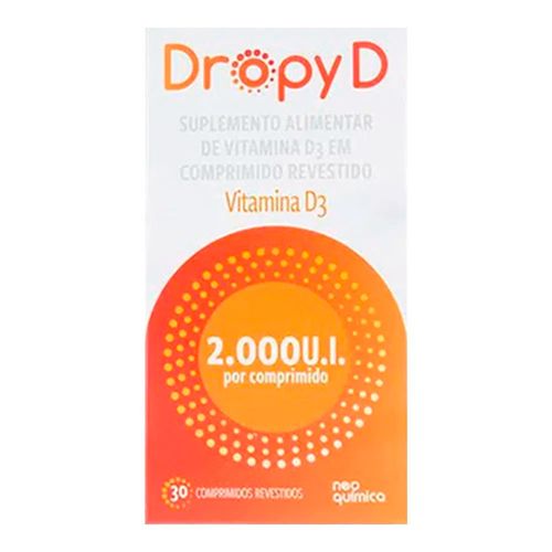 Vitamina D Dropy D 2.000UI Neo Química 30 Comprimidos Vitamina D Dropy D 2.000UI Neo Química 30 Comprimidos