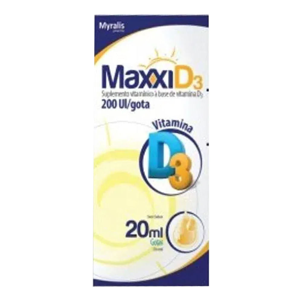 Vitamina D  Maxxi D3 Myralis Gotas 20ml