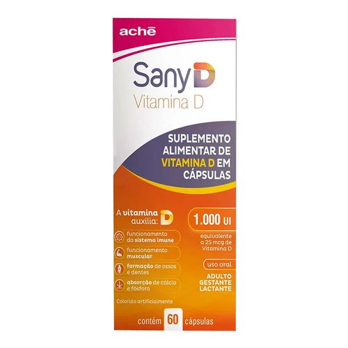 Vitamina D Sany D 1000 UI 60 Cápsulas Vitamina D Sany D 1000 UI 60 Cápsulas