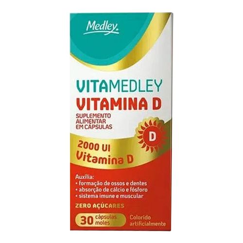 Vitamina D VitaMedley 2000UI 30 Cápsulas Vitamina D VitaMedley 2000UI 30 Cápsulas