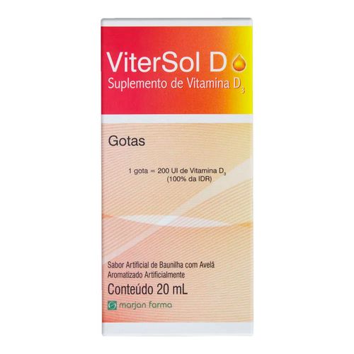 Vitamina D ViterSol D Gotas Marjan 20ml Vitamina D ViterSol D Gotas Marjan 20ml