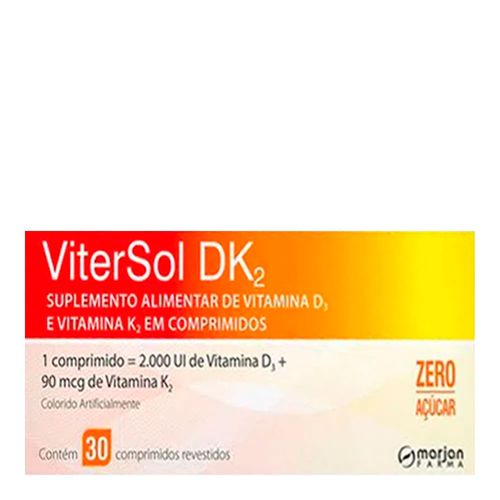 Vitamina D Vitersol DK2 Marjan Farma 30 Comprimidos