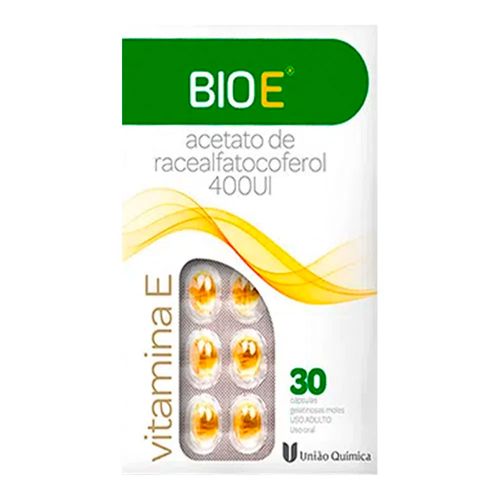 Vitamina E Bio E 400mg União Química 30 Cápsulas Vitamina E Bio E 400mg União Química 30 Cápsulas