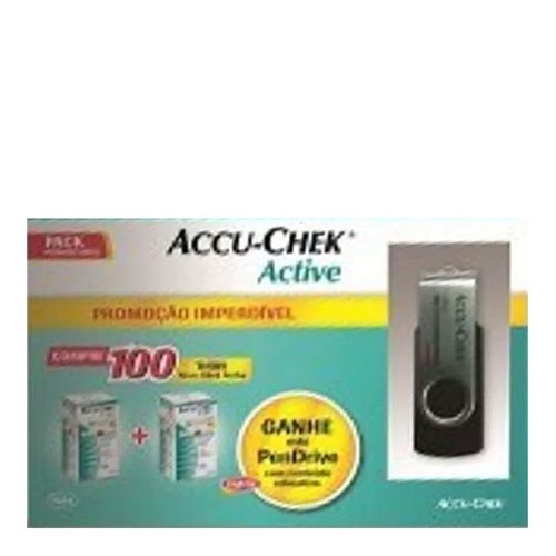 Accu-Chek Active Roche 100 Tiras Grátis Pendrive Accu-Chek Active Roche 100 Tiras Grátis Pendrive