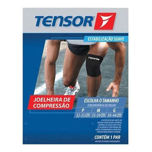 Joelheira de Compressão Tensor Preta Grande Joelheira de Compressão Tensor Preta Grande