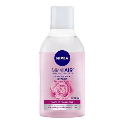 Água Micelar Bifásica Nivea Água de Rosas 400ml Água Micelar Bifásica Nivea Água de Rosas 400ml