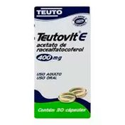 Vitamina E Teutovit-E 400mg Teuto 30 Cápsulas