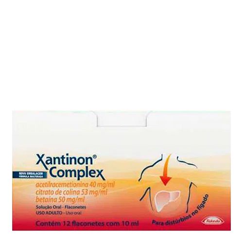 Xantinon Complex 40mg/ml + 53mg/ml + 50mg/ml União Química 12 Flaconetes 10ml Xantinon Complex 40mg/ml + 53mg/ml + 50mg/ml União Química 12 Flaconetes 10ml