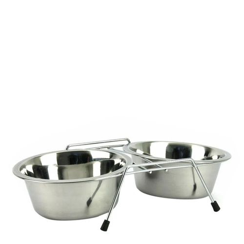 Comedouro Duplo Inox nr. 4 Chalesco Comedouro Duplo Inox nr. 4 Chalesco