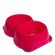 Comedouro Duplo Neon Colorido 350ml - Rosa