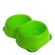 Comedouro Duplo Neon Colorido 350ml – Verde