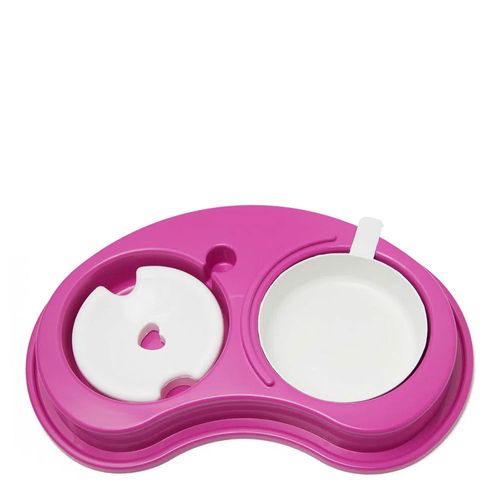 Comedouro e Bebedouro Duplo para Cães Anti-Formiga Luxo Furacão Pet Rosa - Grande Comedouro e Bebedouro Duplo para Cães Anti-Formiga Luxo Furacão Pet Rosa - Grande