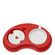 Comedouro e Bebedouro Duplo para Cães Anti-Formiga Luxo Furacão Pet Vermelho - Grande
