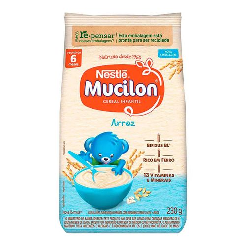 Cereal Infantil Nestlé Mucilon Arroz 230g Cereal Infantil Nestlé Mucilon Arroz 230g