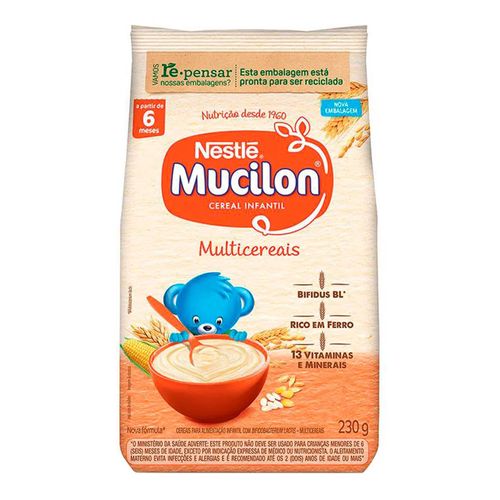 Cereal Infantil Nestlé Mucilon Multicereais 230g Cereal Infantil Nestlé Mucilon Multicereais 230g