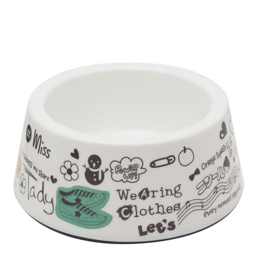 Comedouro Funny Médio American Pets - Branco Comedouro Funny Médio American Pets - Branco