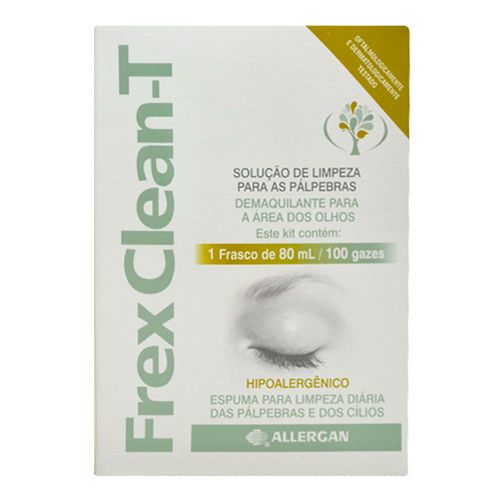 Frex Clean-T 80ml Allergan + 100 Gazes Frex Clean-T 80ml Allergan + 100 Gazes