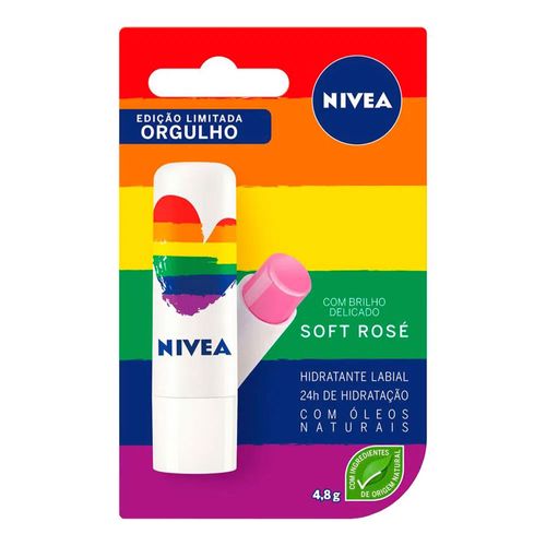 Hidratante Labial Nivea Soft Rosé Edição Limitada Orgulho 4,8g
