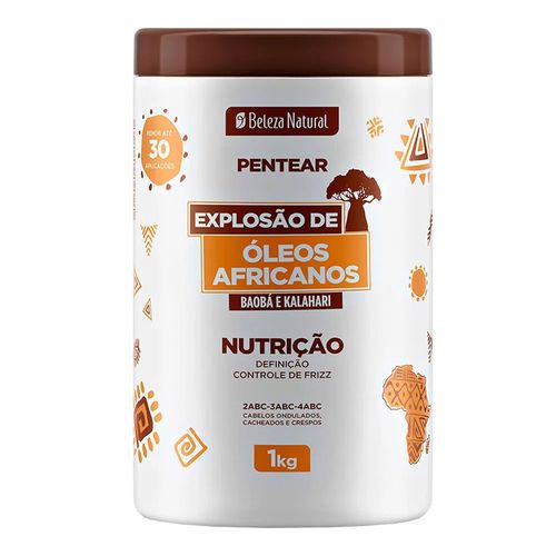 Creme de Pentear Beleza Natural Explosão de Óleos Africaons 1Kg Creme de Pentear Beleza Natural Explosão de Óleos Africaons 1Kg