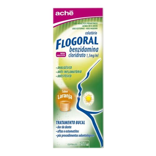 Flogoral Colutório Laranja Aché 250ml Flogoral Colutório Laranja Aché 250ml