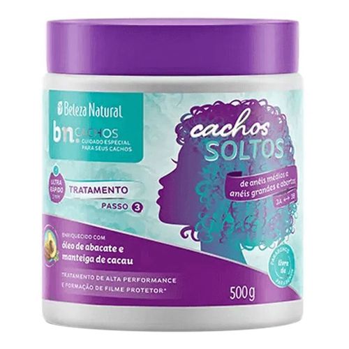 Creme De Tratamento Beleza Natural Cachos Soltos 500g Creme De Tratamento Beleza Natural Cachos Soltos 500g