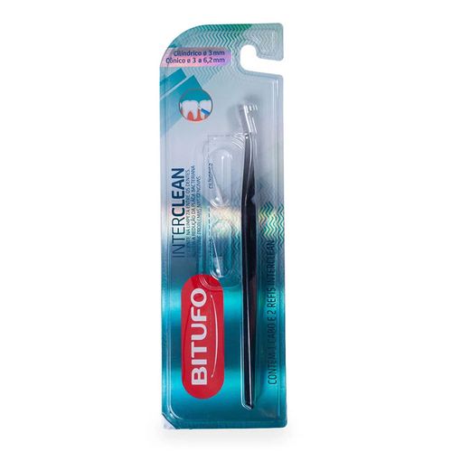 Escova de Dente Bitufo Interclean 1 Refil Cônico 2,5 a 4mm 1 Cilíndrico 3mm Escova de Dente Bitufo Interclean 1 Refil Cônico 2,5 a 4mm 1 Cilíndrico 3mm