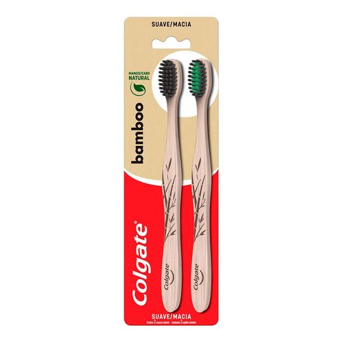 Escova Dental Colgate Bamboo Carvão Ativado 2 Unidades Escova Dental Colgate Bamboo Carvão Ativado 2 Unidades