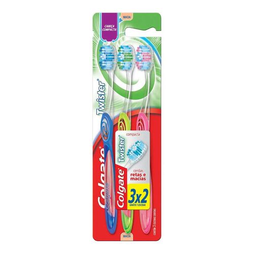 Escova Dental Colgate Twister Macia 3 Unidades