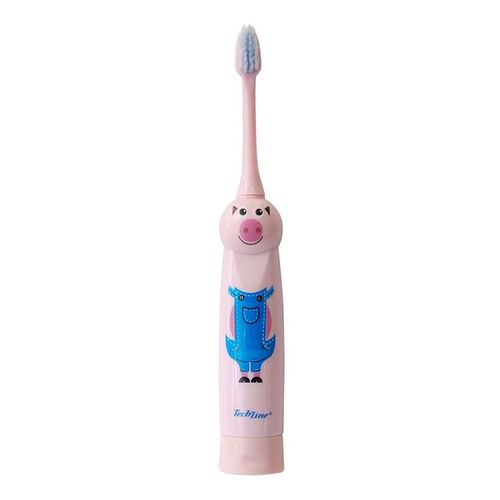 Escova Dental Eda Kids Rosa Porco Techline Escova Dental Eda Kids Rosa Porco Techline