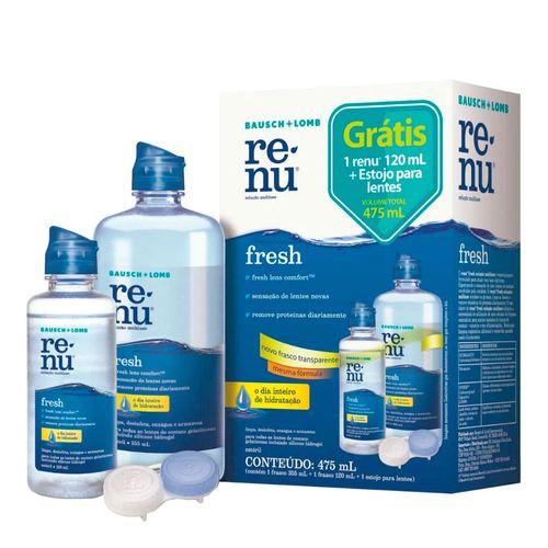Kit Renu Plus Fresh 355ml + 120ml + Estojo de Lentes Kit Renu Plus Fresh 355ml + 120ml + Estojo de Lentes