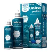 Kit Solução para Lentes de Contato Unica Sensitive 350ml Grátis 120ml + Estojo para Lentes