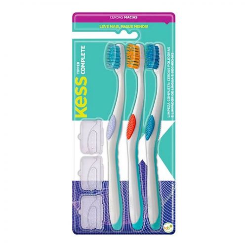 Escova Dental Kess Tipper Complete 3 Unidades Escova Dental Kess Tipper Complete 3 Unidades