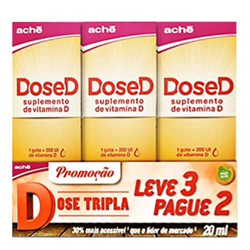 Kit Vitamina D Dose D 3 Unidades 20ml Kit Vitamina D Dose D 3 Unidades 20ml