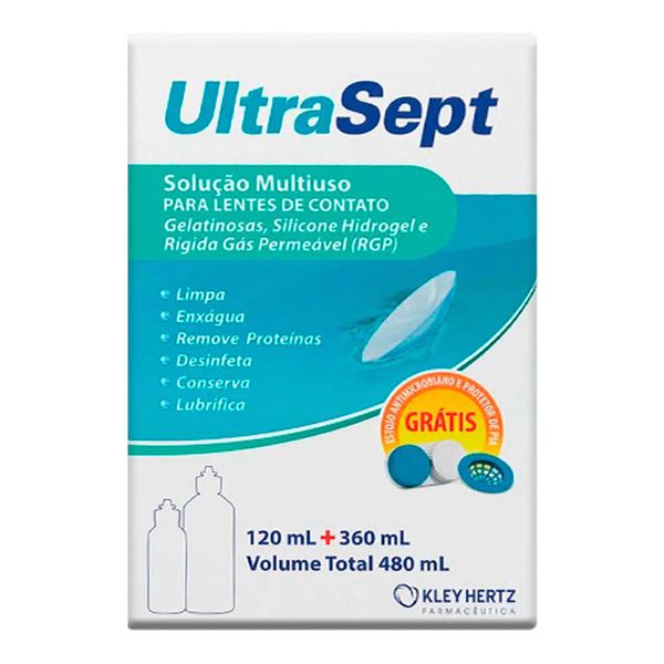 Solução Multiuso para Lentes de Contato Ultrasept 480ml