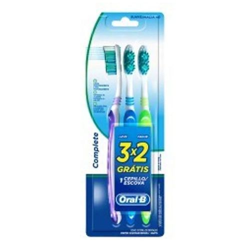 Escova Dental Oral-B Complete 40 Macia 3 Unidades