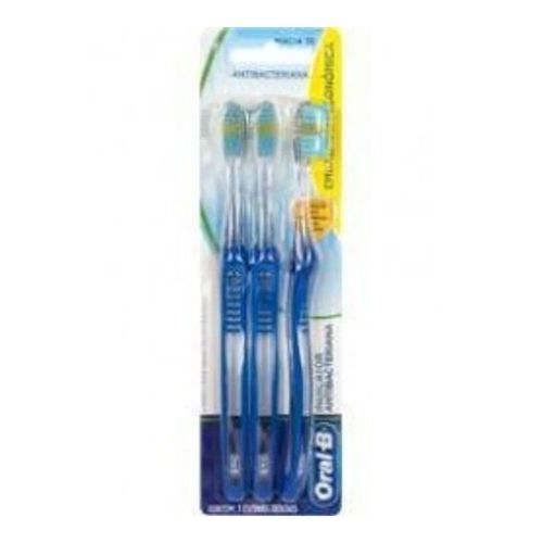 Escova Dental Oral-B Indicator Antibacteriana c/ 3 unidades