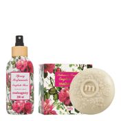 Spray Perfumado English Rose 200ml + Sabonete em Barra English Rose Mahogany 160g
