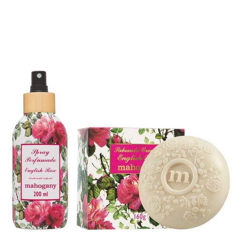 Spray Perfumado English Rose 200ml + Sabonete em Barra English Rose Mahogany 160g Spray Perfumado English Rose 200ml + Sabonete em Barra English Rose Mahogany 160g