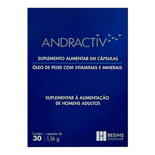 Suplemento Alimentar Andractiv Besins Healthcare 30 Cápsulas