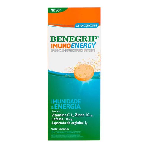 Suplemento Alimentar Benegrip Imuno Energy 10 Comprimidos Efervescentes