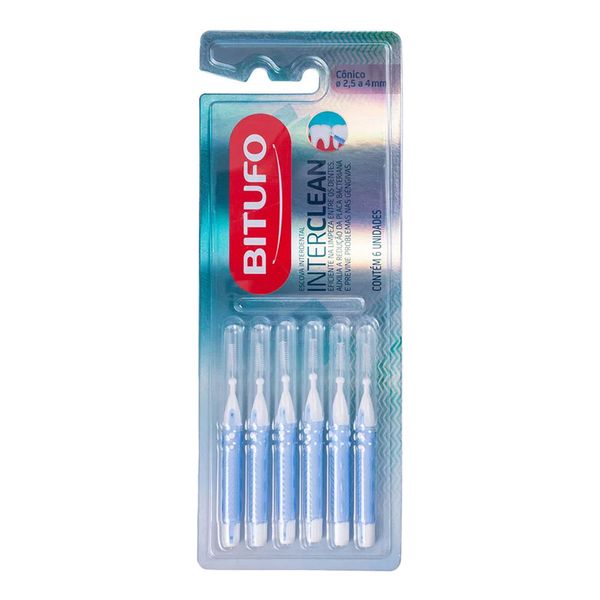 Escova Interdental Bitufo Interclean Cônica 6 Unidades