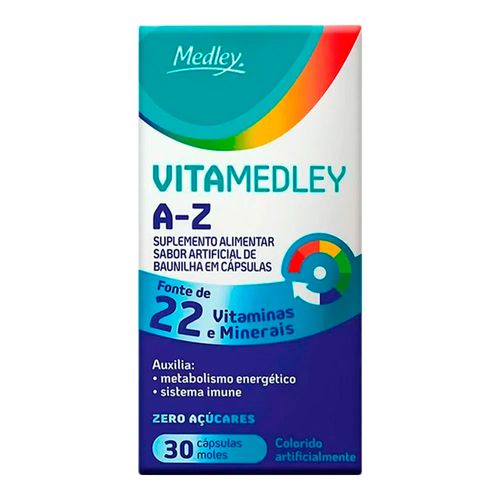 Suplemento Alimentar VitaMedley A-Z 30 Cápsulas Suplemento Alimentar VitaMedley A-Z 30 Cápsulas