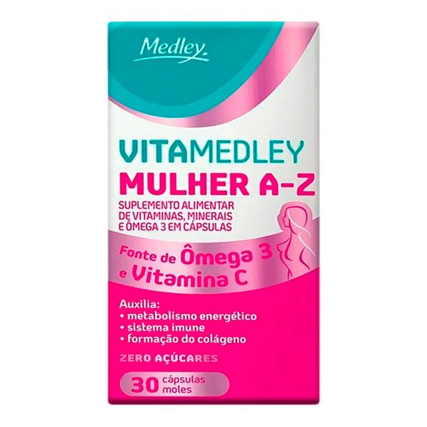 Suplemento Alimentar VitaMedley A-Z Mulher 30 Cápsulas