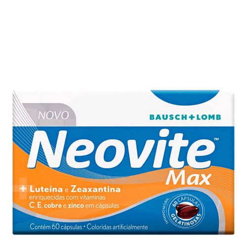 Suplemento Antioxidante Neovite Max Bausch+Lomb 60 Cápsulas Suplemento Antioxidante Neovite Max Bausch+Lomb 60 Cápsulas